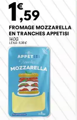 Hmarket APPETISI Fromage mozzarella en tranches offre