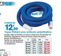 Provence Outillage Tuyau flottant avec embouts polyéthylène offre