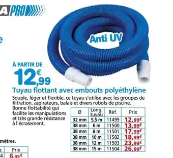 Provence Outillage Tuyau flottant avec embouts polyéthylène offre