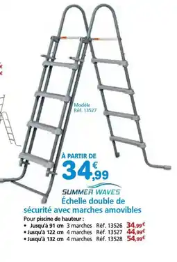 Provence Outillage Échelle double de sécurité avec marches amovibles offre