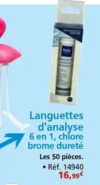 Provence Outillage Languettes d'analyse 6 en 1, chlore brome dureté offre