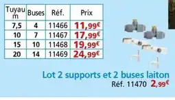 Provence Outillage Lot 2 supports et 2 buses laiton offre