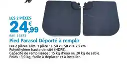 Provence Outillage Pied Parasol Déporté à remplir offre