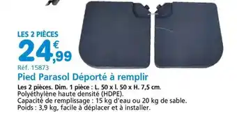 Provence Outillage Pied Parasol Déporté à remplir offre