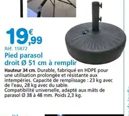 Provence Outillage Pied parasol droit offre