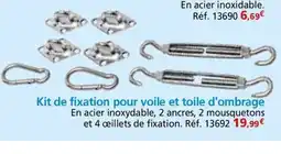 Provence Outillage Kit de fixation pour voile et toile d'ombrage offre