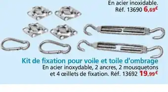 Provence Outillage Kit de fixation pour voile et toile d'ombrage offre