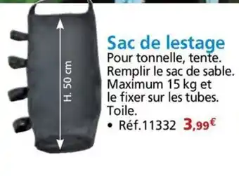 Provence Outillage Sac de lestage offre