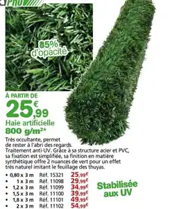 Provence Outillage Haie artificielle offre