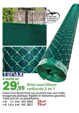 Provence Outillage Brise vue/clôture renforcée 2 en 1 offre