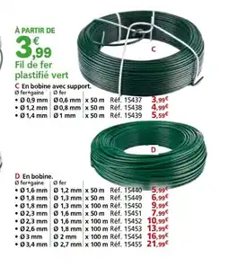Provence Outillage Fil de fer plastifié vert offre