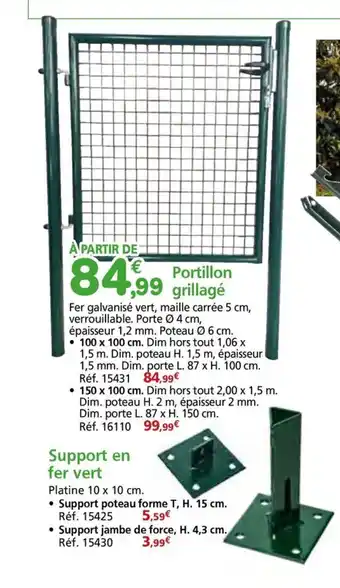 Provence Outillage Portillon grillagé offre