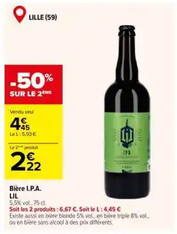 Carrefour Bière I.P.A offre