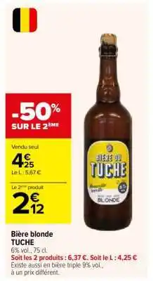Carrefour Bière blonde TUCHE offre