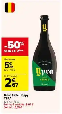 Carrefour Bière triple Hoppy YPRA offre