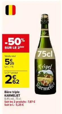 Carrefour Bière Triple Karmeliet offre