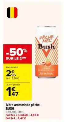 Carrefour Bière aromatisée pêche BUSH offre