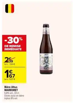 Carrefour Bière Altus MAREDRET offre