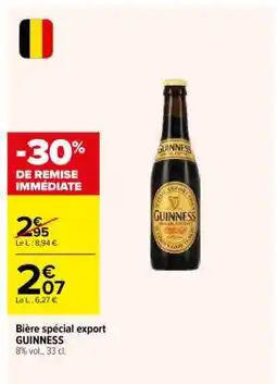Carrefour Bière spécial export GUINNESS offre