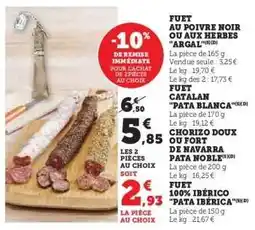 Hyper U FUET AU POIVRE NOIR OU AUX HERBES ARGAL offre