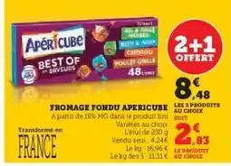Hyper U Fromage Fondu Apéricube offre