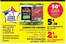Hyper U Carpaccio CHARAL offre