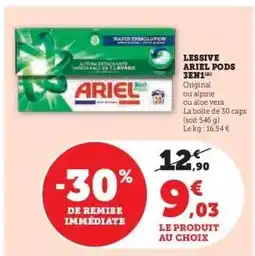 Hyper U Lessive Ariel Pods 3en1 offre