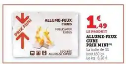 Hyper U ALLUME-FEUX CUBE PRIX MINI offre