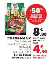 Hyper U Desperados 5,9° offre