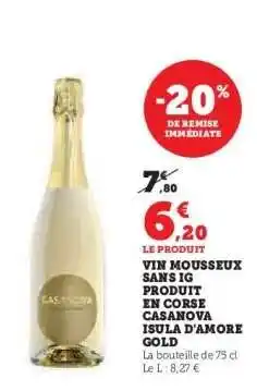 Hyper U CASANOVA ISULA D'AMORE GOLD offre