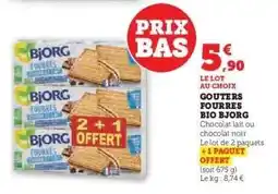 Hyper U GOUTERS FOURRES BIO BJORG offre