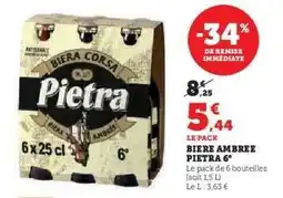 Hyper U Biere Ambree Pietra 6° offre