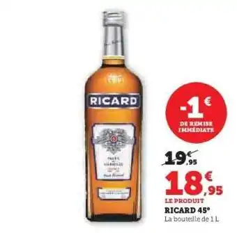 Hyper U RICARD 45° offre