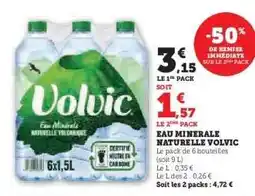 Hyper U Eau Minérale Naturelle Volvic offre