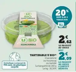 Hyper U TARTINABLE U BIO offre