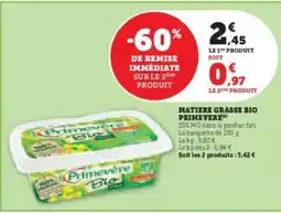 Hyper U MATIÈRE GRASSE BIO PRIMEVÈRE offre