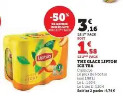 Hyper U THE GLACE LIPTON ICE TEA offre