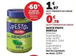Hyper U SAUCE PESTO BARILLA offre