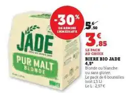 Hyper U Bière Bio Jade offre
