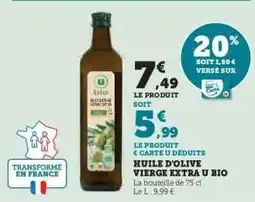 Hyper U HUILE D'OLIVE VIERGE EXTRA U BIO offre