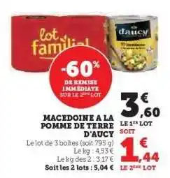 Hyper U Macédoine À La Pomme De Terre D'aucy offre
