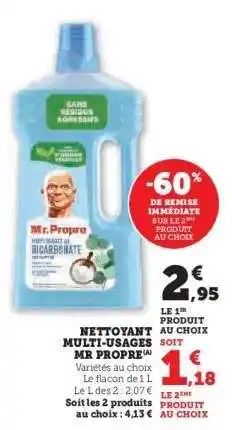 Hyper U Nettoyant Multi-usages Mr Propre offre