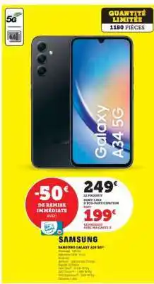 Super U Samsung Galaxy A34 5G offre