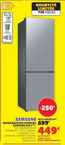 Hyper U SAMSUNG Réfrigérateur combiné offre