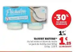 Hyper U Yaourt nature offre