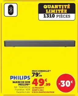 Super U PHILIPS Soundbar offre