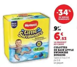 Hyper U Culottes de bain Little Swimmers HUGGIES offre