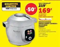 Hyper U Moulinex Multicuiseur Intelligent Cookeo+ Moulinex 1600W offre