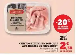 Hyper U CHIFFONADE DE JAMBON CUIT AUX HERBES DE PROVENCE offre