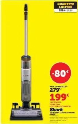 Hyper U Shark Aspirateur Laveur Hydrovac offre